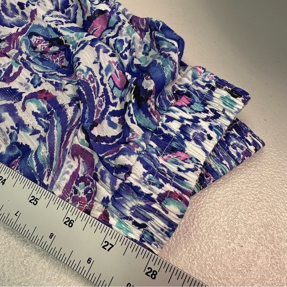 Kathy Ireland Purple and Blue Paisley Jumpsuit - Picture 5 of 5